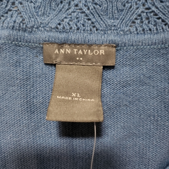 NWT Ann Taylor Blue Long Sleeve Sweater Size XL - Picture 5 of 7